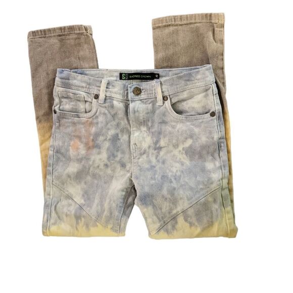 Sacred crown tie dye jeans size 12 - Picture 3 of 6